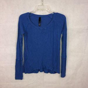 Aeropostale Women's Blue Henley Thermal Top Size S